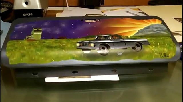 madkustoms13's tweet photo. Flash back Friday to my first commissioned airbrushed piece. Mural on a glove box door from a 60’s Dodge D100...
Humble beginnings (as a wise friend once told me)
.
.
.

#madartistry 
#alphanamel
#ppg
#hotrods
#kustoms
#nolifelikethelowlife 
#airbrushartist 
#airbrushing
#pi… https://t.co/wy2pbINKRM