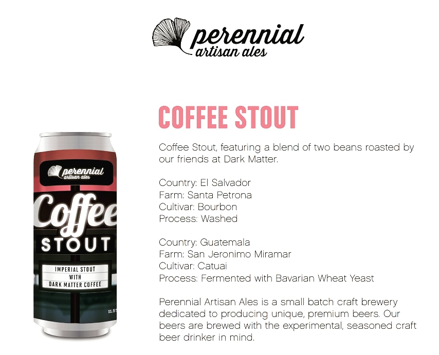 Coming soon from our friends in St. Louis. Dark Matter Imperial Coffee Stout.  Clocking in at 11.5% with a blend of two different roasted beans from @darkmattercoffee. 

New this year 16oz 2 packs! 

@perennialbeer 
#distrodonedifferent 
#coffee
#stlouisbeer
#cans