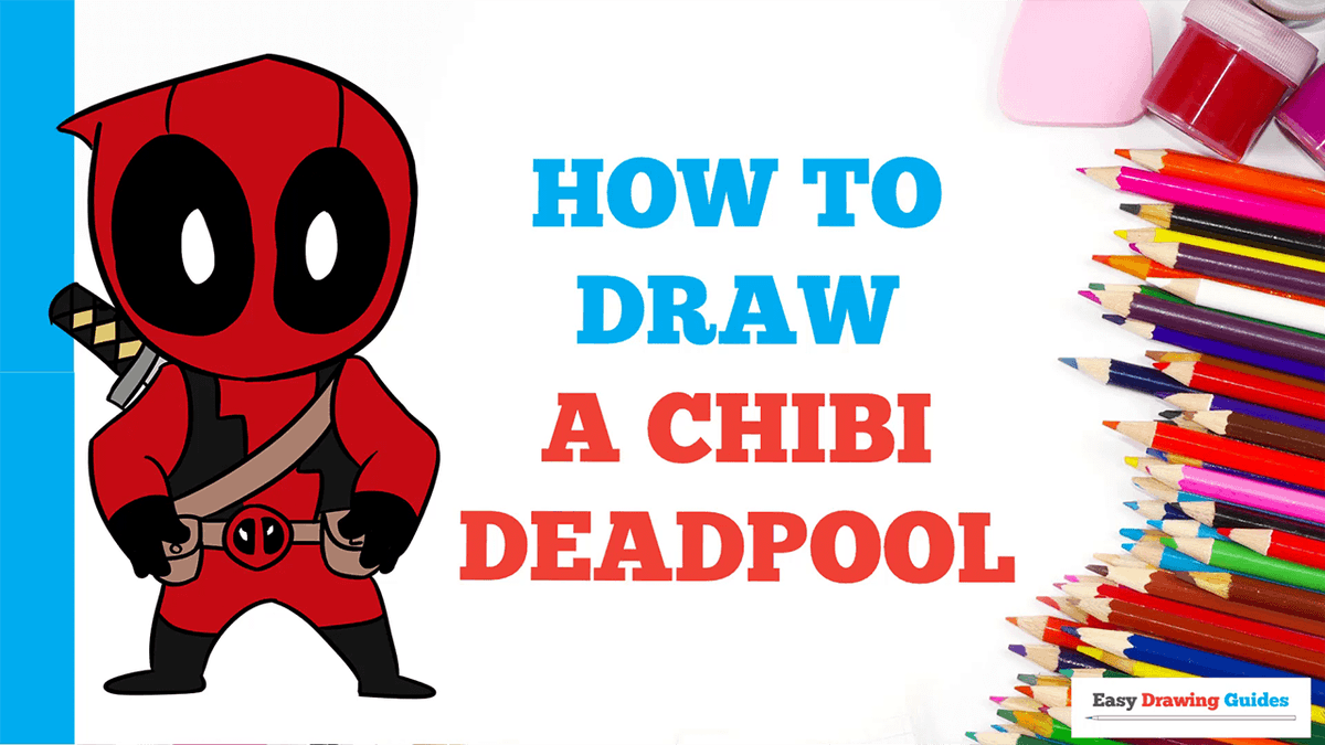 Deadpool Drawing Tutorial - How to draw Deadpool step by step