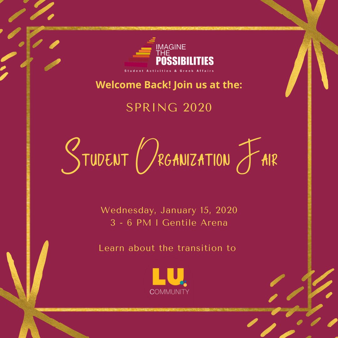 Ready to dive back in this spring? Get started at the Org Fair on January 15! 

Follow this link to see who will be there: ow.ly/RtSD50xSDQB