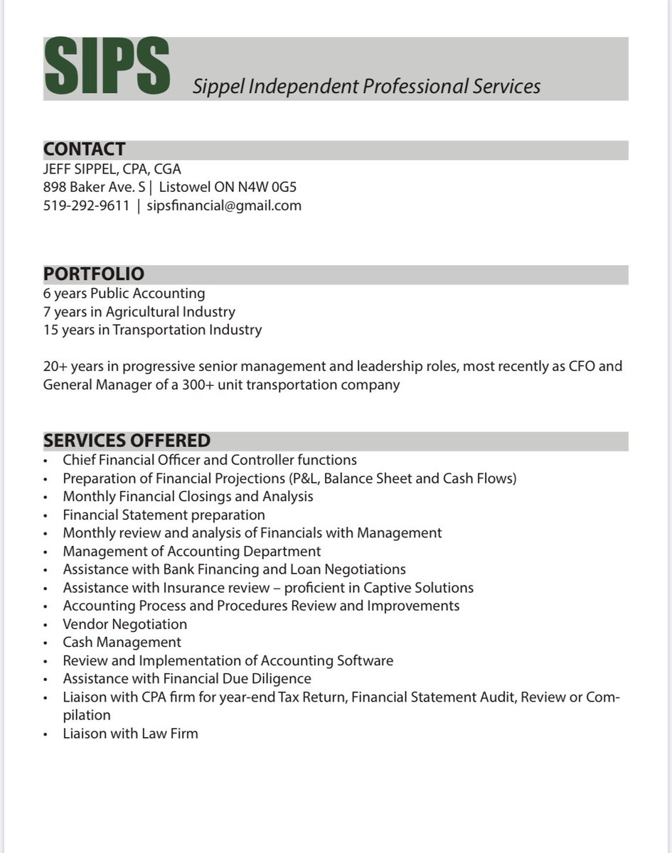 jsip2's tweet image. 2020 means a New Year and a New Business venture. With the sudden closing of Hyndman, I have decided to start my own business.  If you, or anyone you know, are in need of a temporary or part time CFO/Controller - please pass on my contact info.  Thanks!!