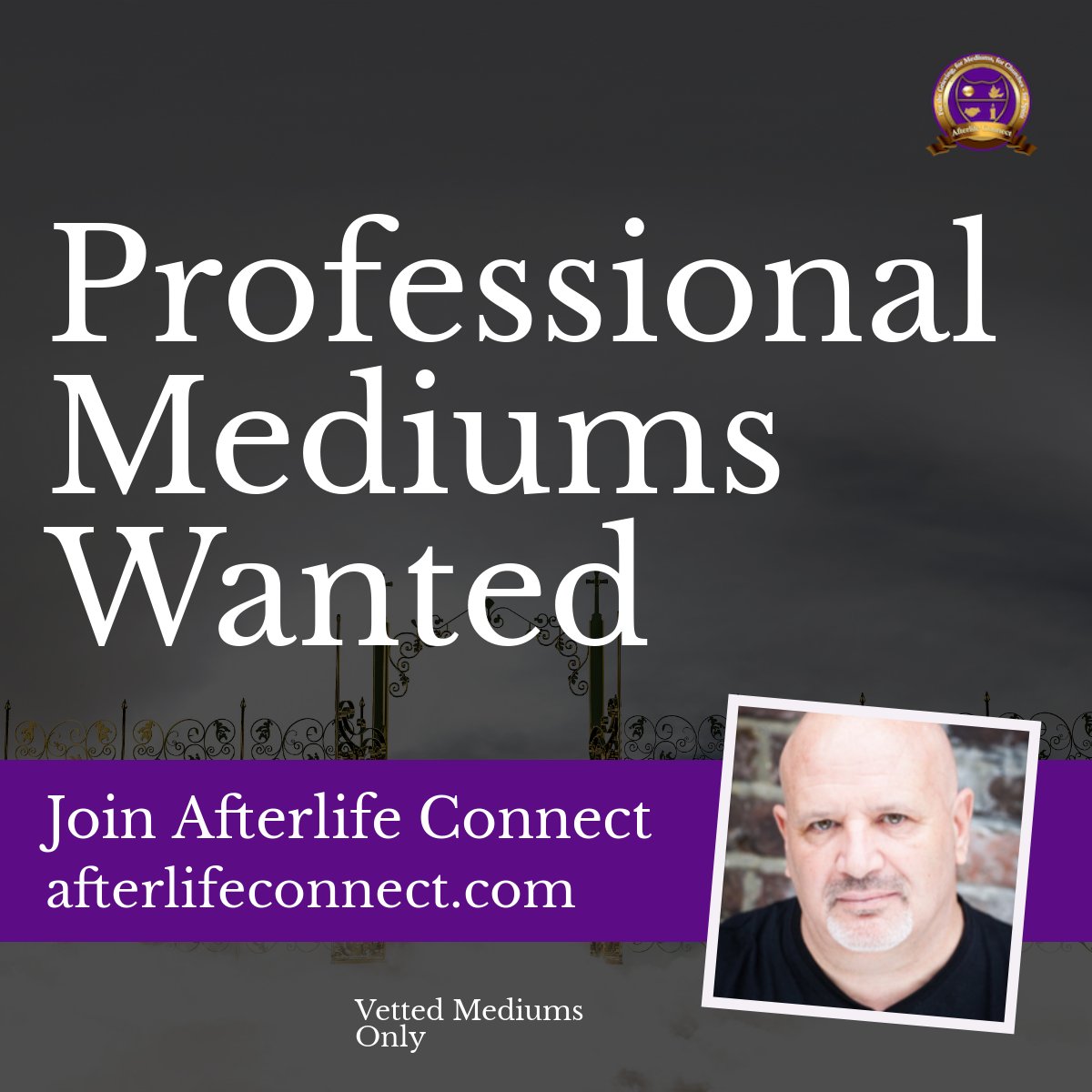 afterlifecn's tweet photo. Do you consider yourself to be a professional medium, a dedicated medium who wants to be available to those who need a mediumship reading. Are you willing to be vetted to ensure you are of the highest calibre. Then join us on afterlife connect. https://t.co/314HOpxm9T