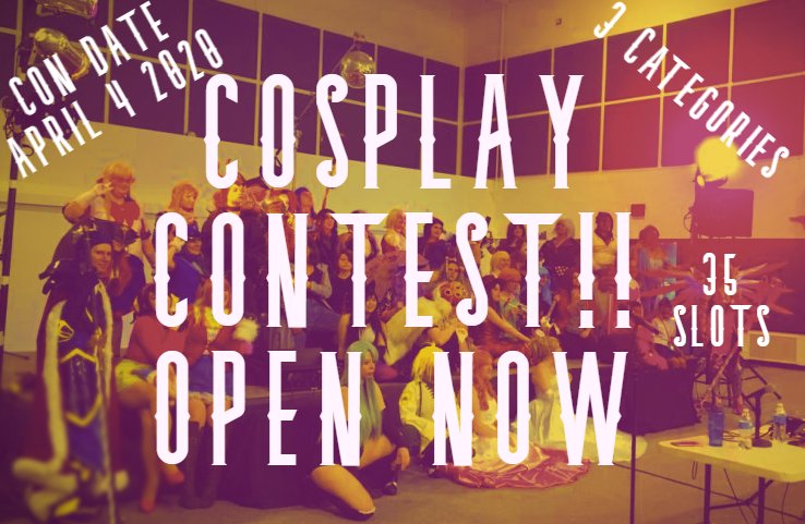 ChibiChibiCon's tweet image. Guess what!!!! We are creeping closer to con and you know what that means. COSPLAY!!!! Applications for the cosplay contest are now open, we will have 3 categories this year. The rookie level category has 20 slots, interemdiate level has 10, and master level has 5. Bio for info😘