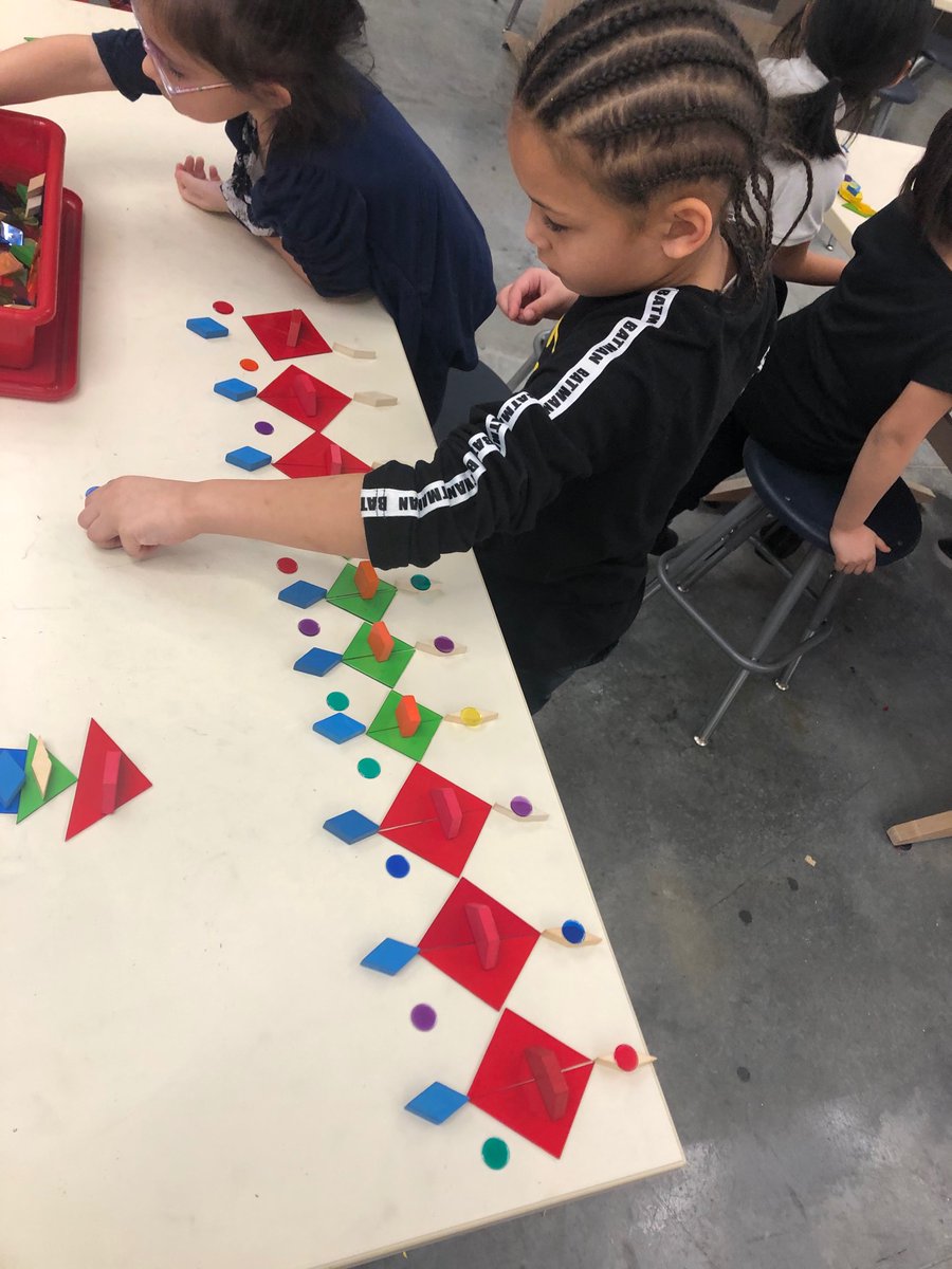 Msgibbs8's tweet image. Kindergarten artists at Welborn Elementary School are exploring shapes and creating patterns! #buildup #buildout #buildafuture #kckpsontrack