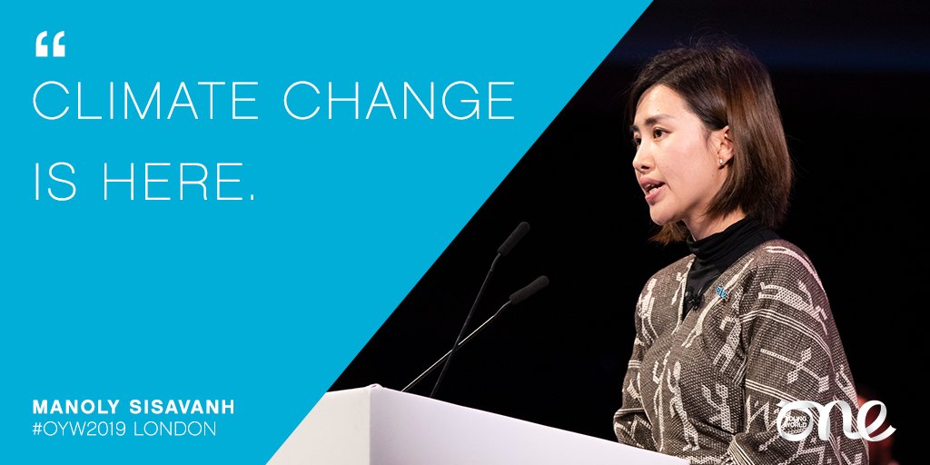 We are not above nature, we are part of it. #OYW Ambassador Manoly Sisavanh urges us to stop acting independently of the world. We must treat #climatechange as the global health crisis that it is. Listen to her full speech at the #OYW2019 Summit: bit.ly/2FzzHMt