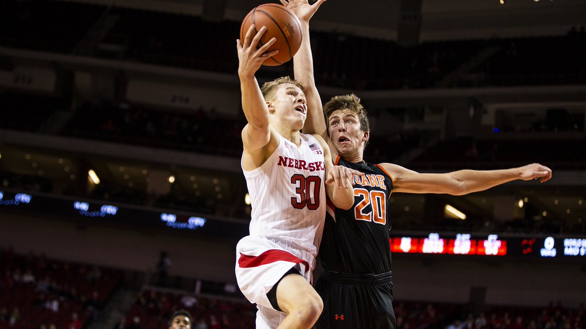 True freshman walk-on <a href="/CharlieEasley4/">Charlie Easley</a> was placed on scholarship on Friday following practice. Well deserved. #Nebrasketball