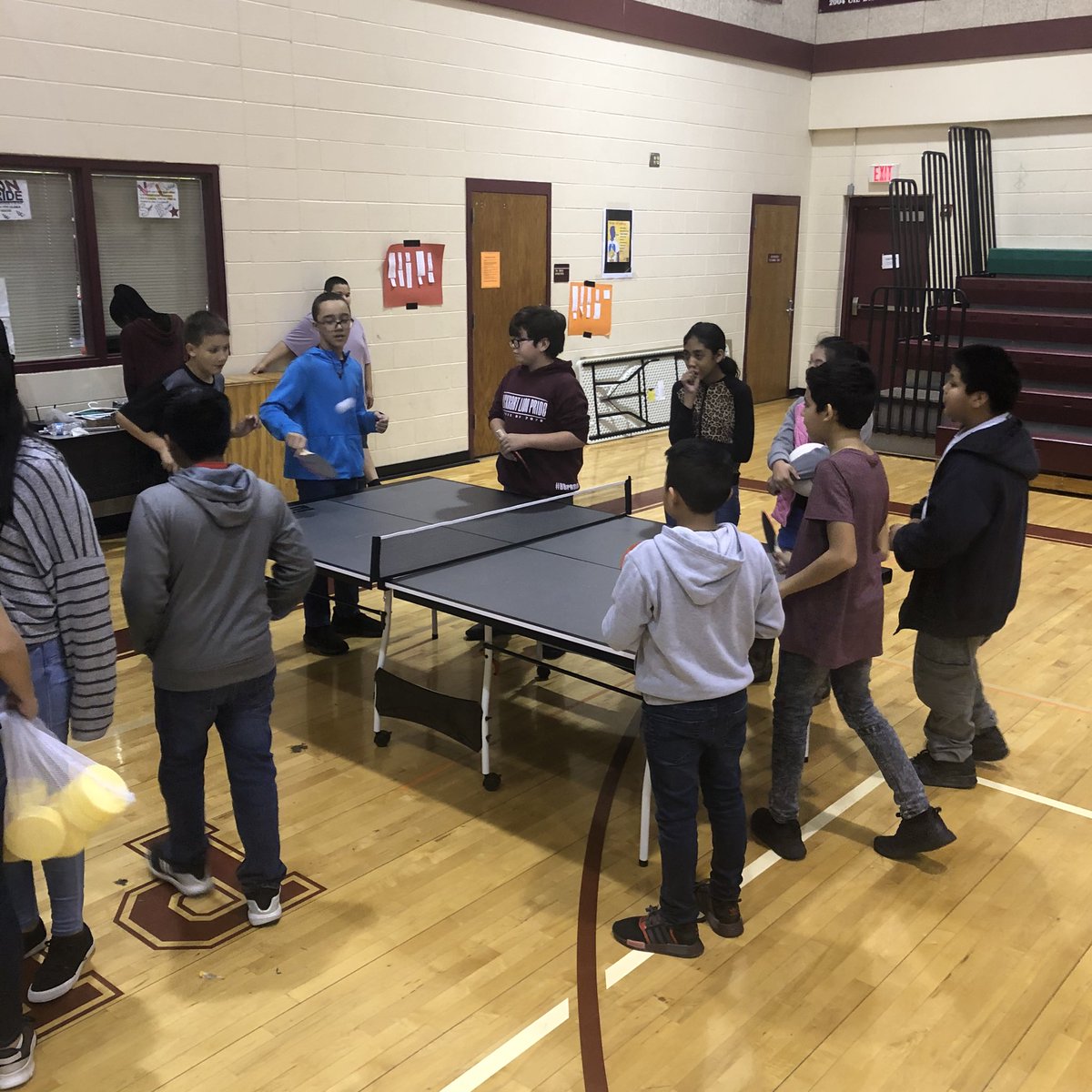 turnipseed_pe's tweet photo. Finally got the ping pong table set up! My $100 well spent!!! #LoveMyLISD #LJHProud #nontraditionalsports #Physicaleducation https://t.co/3J1dqC2a23