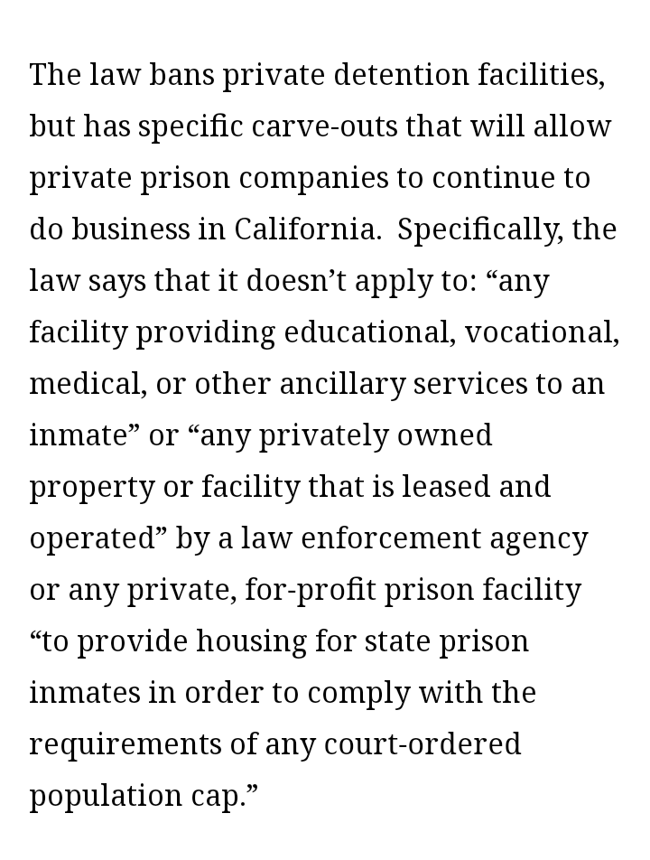 filthysnowflake's tweet photo. @jaybeware @bsonenstein @IssueFortyFive Geo is already sueing cuz on the federal end of things it will have this shifting effect.
As for CDCr, we have a court mandated population cap in CA so the state system is untouched by this bill. https://t.co/q7VuuAhUG0