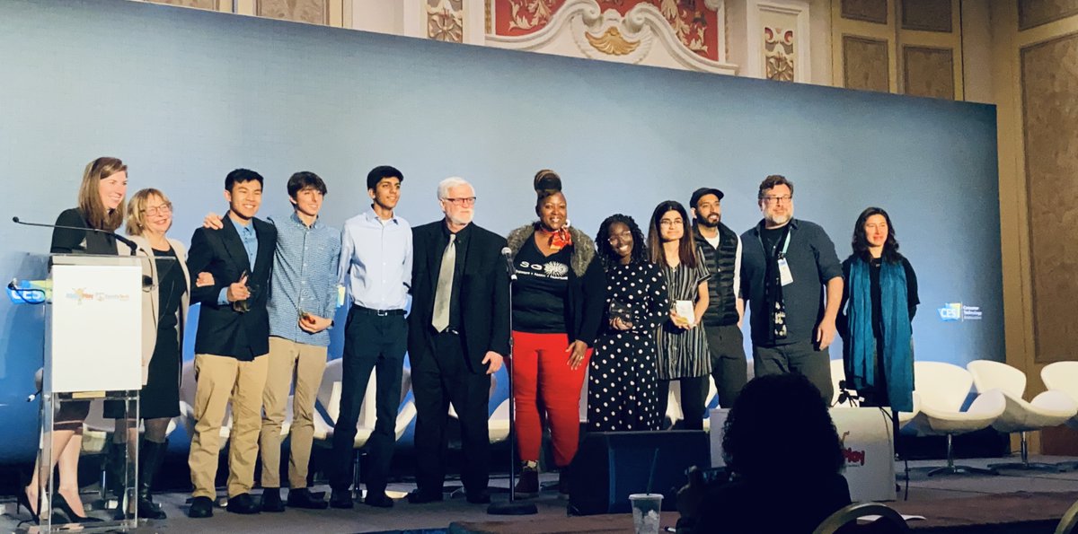 The #YoungInnovators winners presented their #AwardWinning projects during <a href="/FamTechSummit/">FamilyTech Summit</a> #CES2020 🥳 Congrats to:

* Sage Khanuja, 16 &amp; Nikolas Ioannou, 16 | Spira Medical
* Stanley Liu, 16 | Immunoessence Chip
* Alishba Imran, 16 | Honestblocks
* Sofia Ongele, 19 | ReDawn