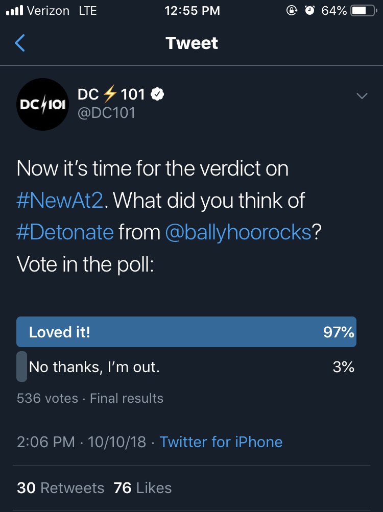 victoriamich93's tweet image. .@DC101 can we get a spin of @ballyhoorocks #Detonate? Asking for myself...and the public. 🔥 

Also definitely did a google search to find this tweet...judge me 🤷🏼‍♀️