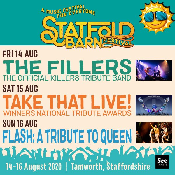 Aarghhhh!!!!’ TGIF!!!  Triple Tribute announcement for our festival! @thefillers @takethatliveuk & Flash:A Tribute to Queen. #threeofthebest #tributes #queen #thekillers #takethat