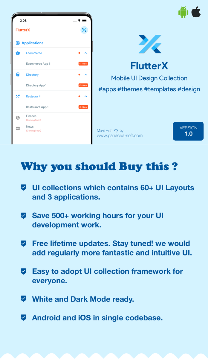 PanaceaTeam's tweet photo. Looking for Flutter Design Reference Code ?

Detail Here : https://t.co/RJaT6PGs5H

#flutter #design #ui #ux #flutterx #appdesign #product #ecommerce #cityguide #restaurant #food #refguide 
#ps #makewithlove https://t.co/fFs8dT3mAB