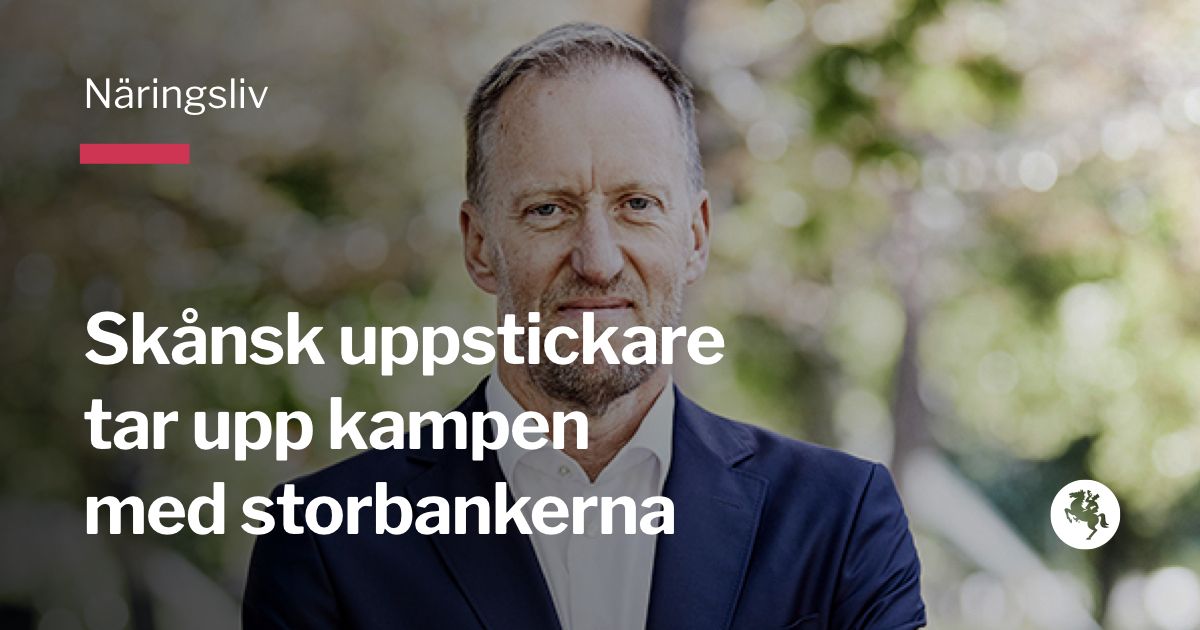 sydsvenskan's tweet photo. Skånsk utmanare av storbankerna siktar på notering https://t.co/LQsCZtWO2C https://t.co/jOweJ7QcSe