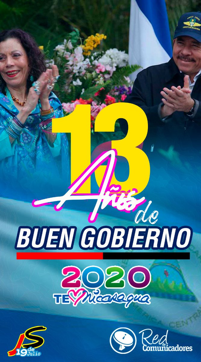 redcatarina's tweet photo. 10 de enero de 2007 el Cmdte. Daniel Ortega asume la presidencia de Nicaragua, logrando 13 años de avances y progresos en la educación, infraestructura, economía, salud, equidad de género y muchos más convirtiéndose en el mejor gobierno.
#AdelantePuebloPresidente ✊ https://t.co/qIBhJXHOGr