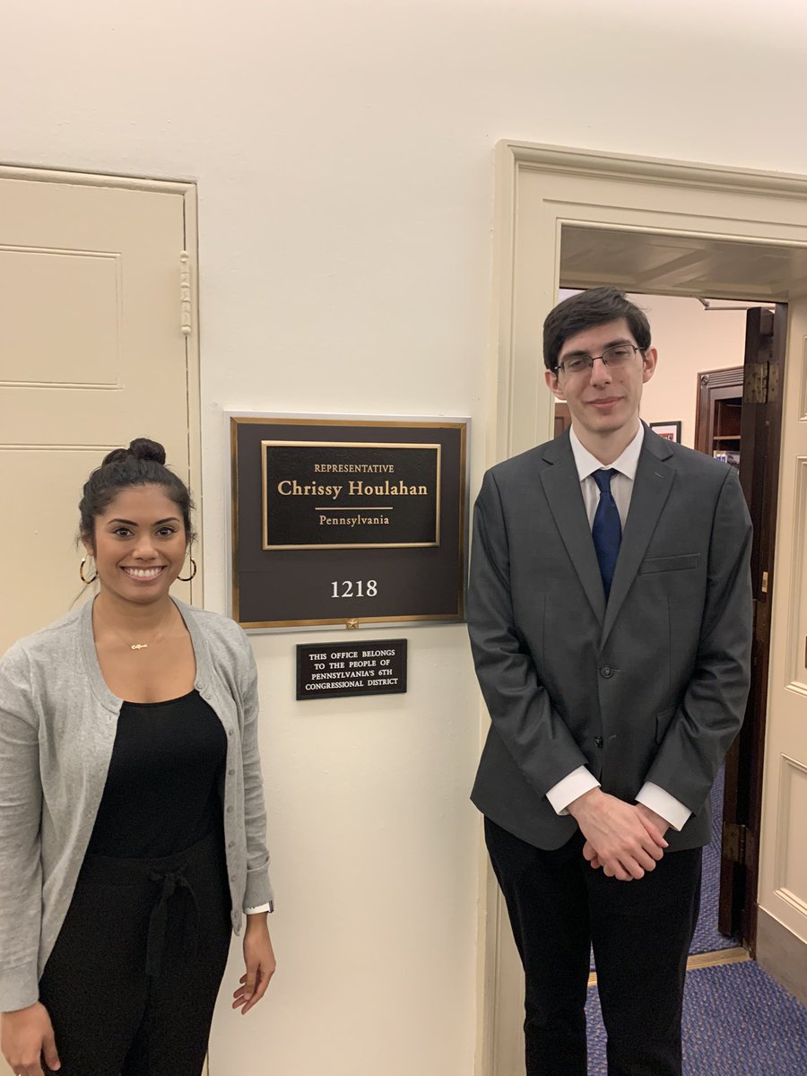 A BIG thank you to Stacy Thompson for sitting down with <a href="/shippensburgU/">Shippensburg University</a> junior Liam Blakey during the #SUJobShadow. Stacy is a Legistlative Assistant for U.S. <a href="/RepHoulahan/">Chrissy Houlahan</a> (PA-06) covering foreign affairs policy. Liam is a constituent of Representative Houlahan. <a href="/ShipCareer/">Shippensburg University Career Center</a>