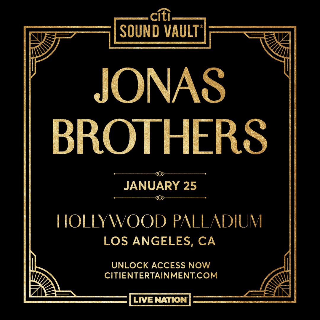 Tickets for our #CitiSoundVault show at the Hollywood Palladium during GRAMMY week are officially on sale now 💥 smarturl.it/JB_Palladium