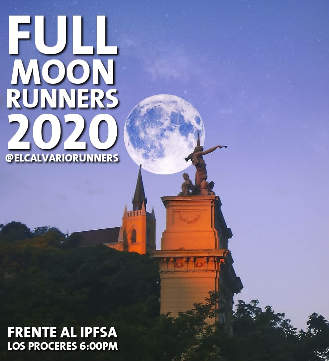 Elcalvariorunn1's tweet photo. โพHoy correremos todos con la primera luna llena del 2020.
Punto de encuentro:
Frente al Centro Comercial IPFSA en los Prรณceres a las 6:00pm.
#YoElegiCorrer
#FullMoonRunners
@yoelegicorrer1 https://t.co/e4bHYzrLpe