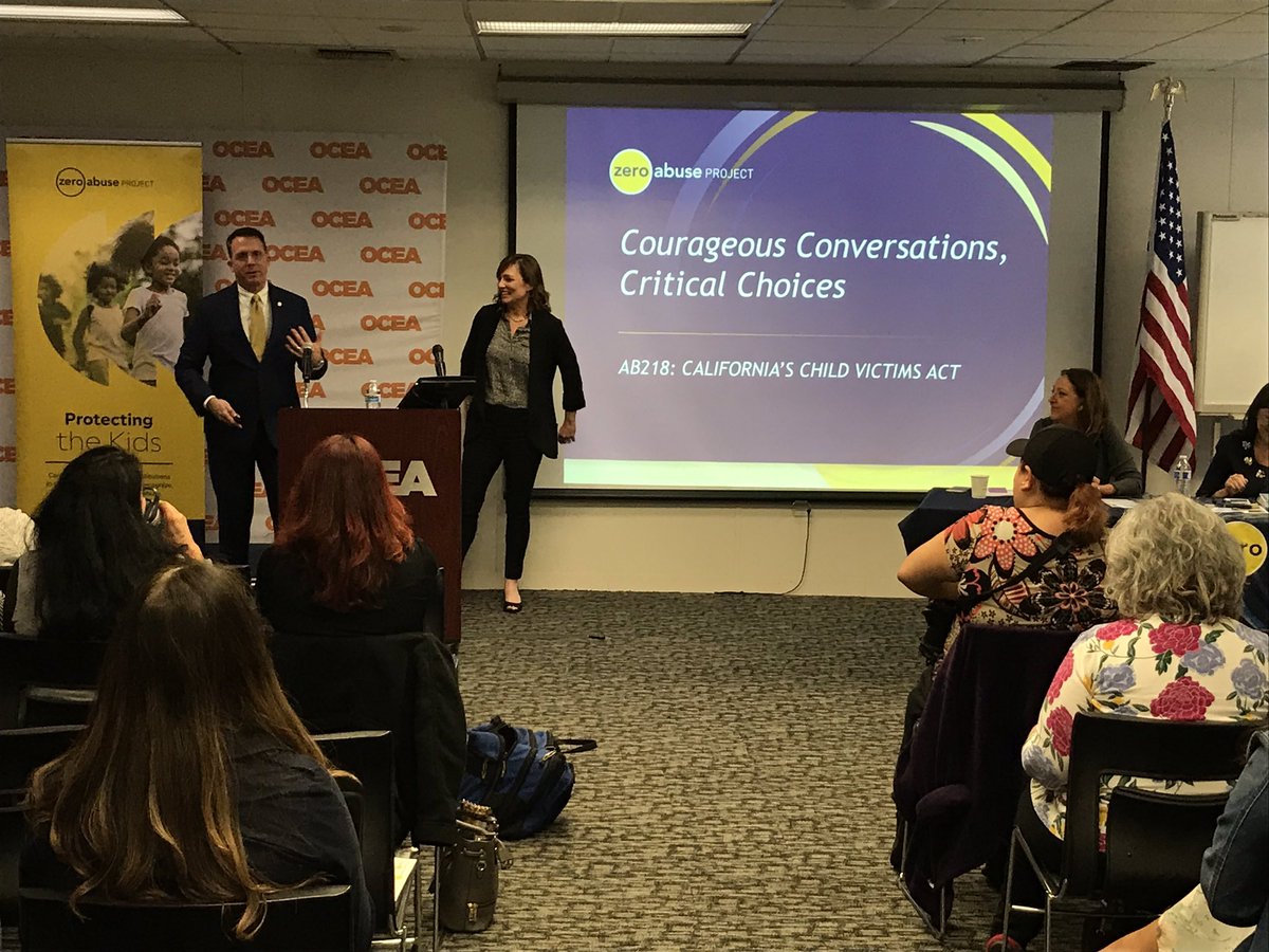 ZeroAbuseProj's tweet photo. CEO Jeff Dion and Board Member @joellecasteix welcome everyone to our panel discussion on AB218 California’s Child Victims Act #CVAtalks #KnowYourRights https://t.co/6vSxR4YCwA