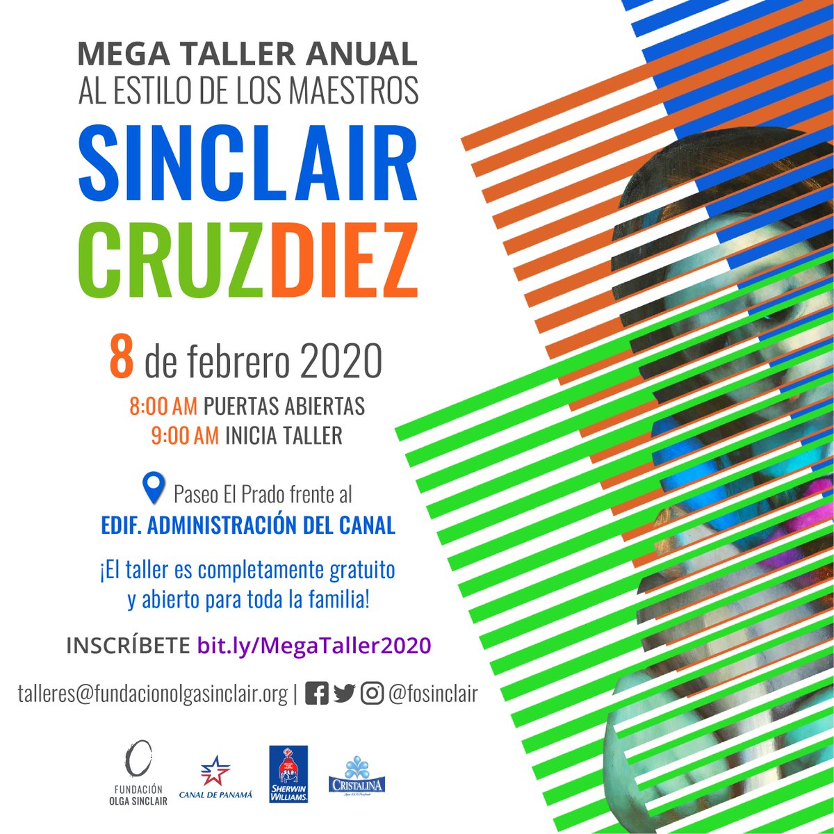 FOSinclair's tweet image. Con alegría y calor de verano seremos recibidos nuevamente en el Paseo el Prado frente al edificio de la administración del canal para llevar a cabo el Mega Taller anual 2020.
Inscríbete llenando el formulario en el siguiente link: bit.ly/MegaTaller2020