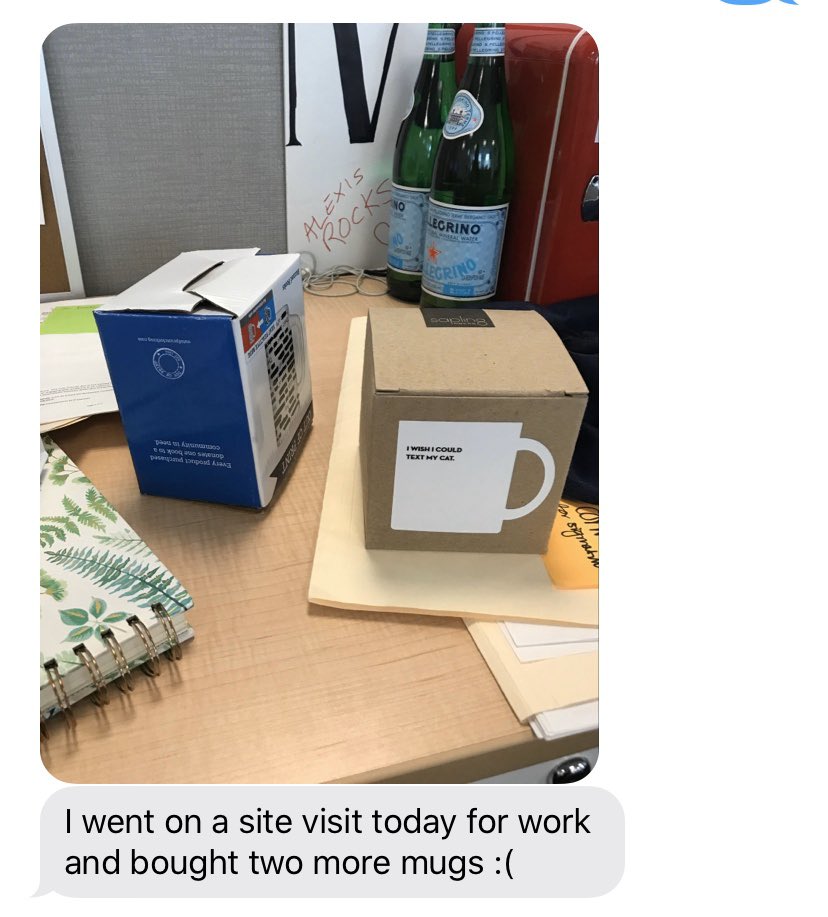 you mean you and your roommate DON’T have a 50+ mug collection? weird...