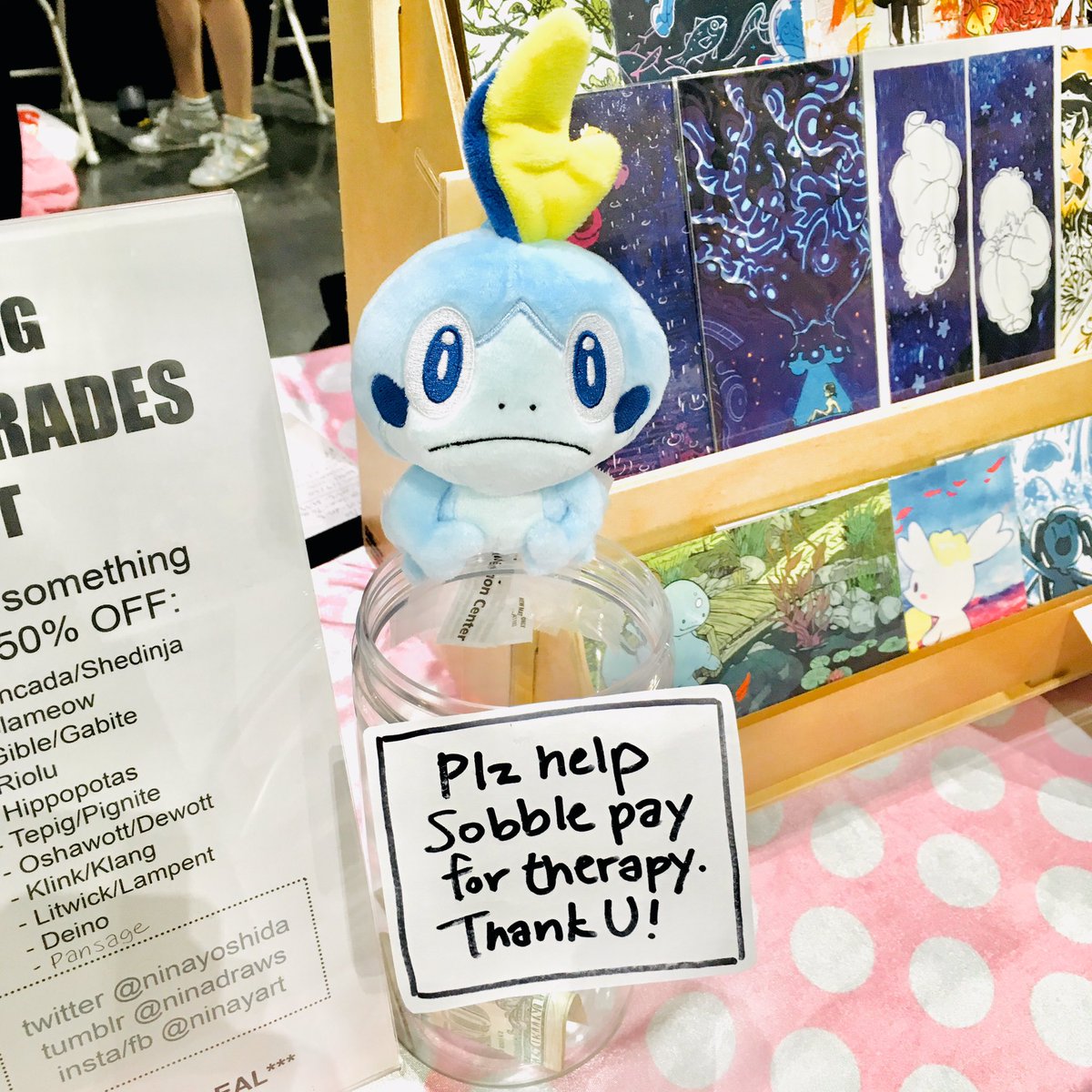 Hi y’all I’m at #AnimeLosAngeles2020! Come visit and give my son some kind words of reassurance while ur here :’3
