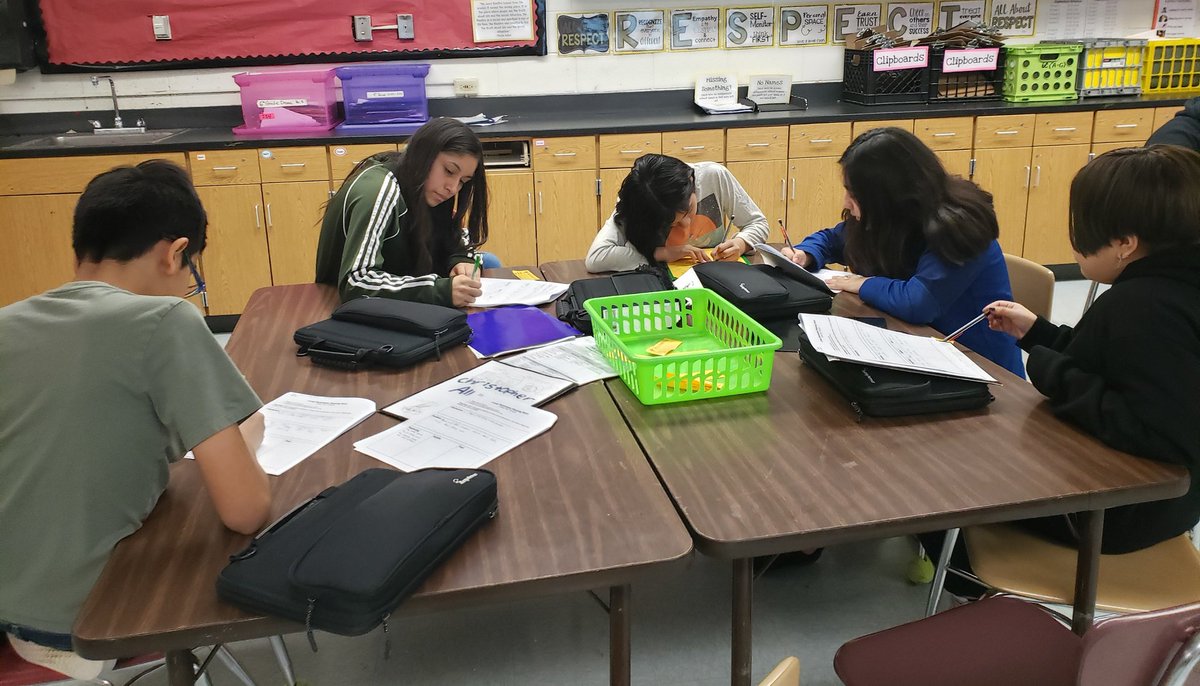 HolmesDrama's tweet photo. 7th graders are hard at work planning their pantomime scenes. #21learns #holmes #pantomime #planpracticeperform https://t.co/H7oADcTzTQ