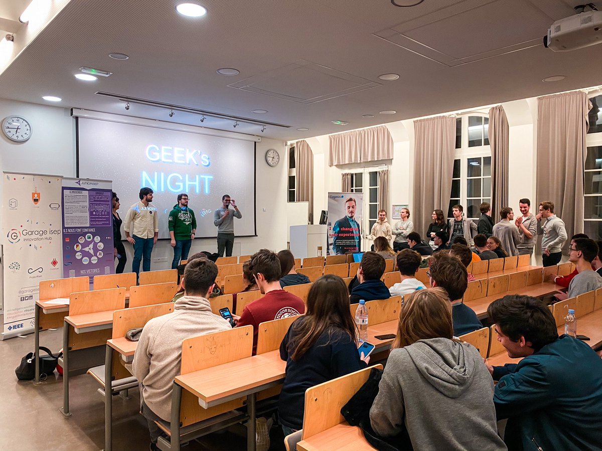 Junior ISEP (@juniorisep) on Twitter photo À maintenant quelques semaines des partiels et des soutenances finales, <a href="/JuniorISEP/">Junior ISEP</a> et @GarageIsep s’allient ce soir pour aider les étudiants avec la Geek’s Night 💻🌙
Le temps d’une nuit, ils pourront travailler JAVA, informatique et électronique 💡🔌
#WeAreJE À maintenant quelques semaines des partiels et des soutenances finales, <a href="/JuniorISEP/">Junior ISEP</a> et @GarageIsep s’allient ce soir pour aider les étudiants avec la Geek’s Night 💻🌙
Le temps d’une nuit, ils pourront travailler JAVA, informatique et électronique 💡🔌
#WeAreJE