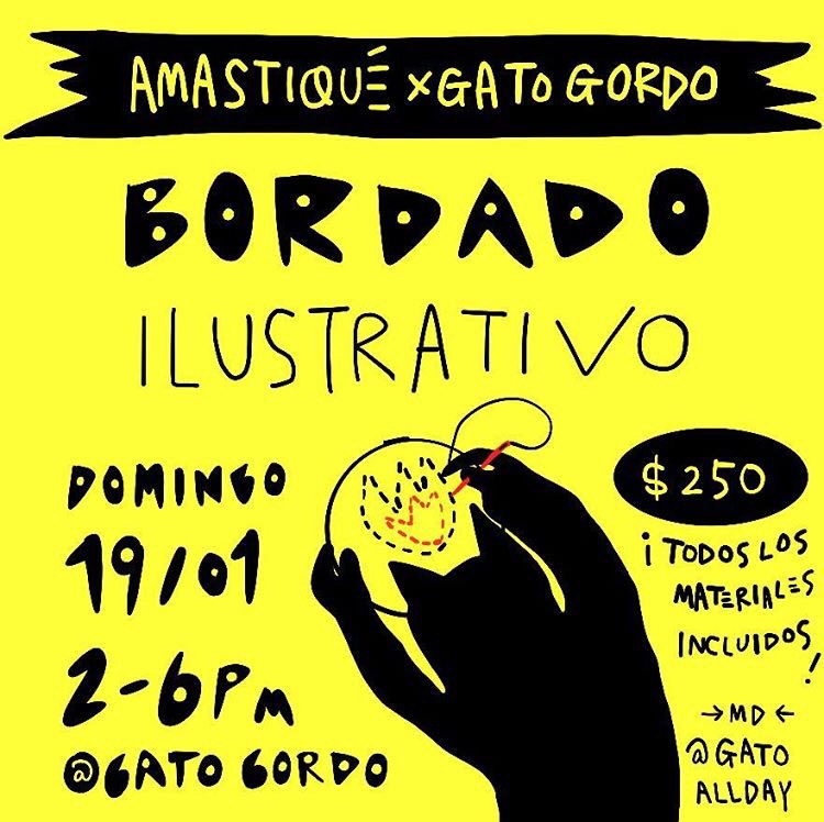 Amigxs. ¿Ya saben que hacer la próxima semana? Pues el domingo 19 estaré impartiendo un tallersito para hacer parches. Los dibujos con hilos también son un acto de rebeldía. 🔥
Más información DM a <a href="/gatoallday_/">😾 GATO GORDO 😾</a> o con su servilleta.