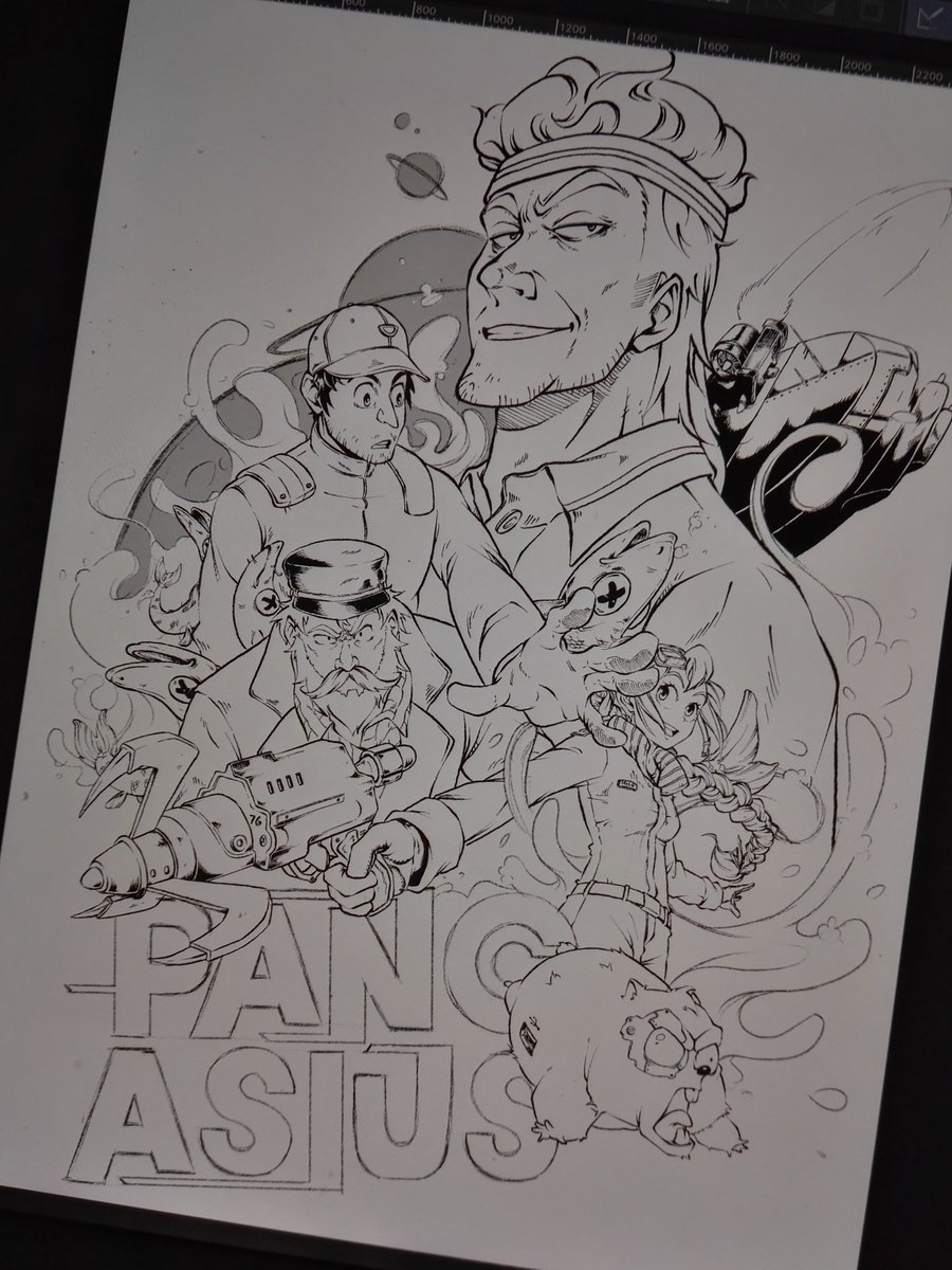 blackiithedonut's tweet photo. In gut ner Stunde gehts endlich weiter mit Pen and Paper #Pangasius. Wie versprochen hab ich die Inks inzwischen fertig gemacht heute gehts an die Color. Freu mich schon drauf P&amp;P bei den Rocketbeans is immer beste Unterhaltung beim Kritzeln🤩 #spitzestifte #schmiep https://t.co/U5JGgTKPS2