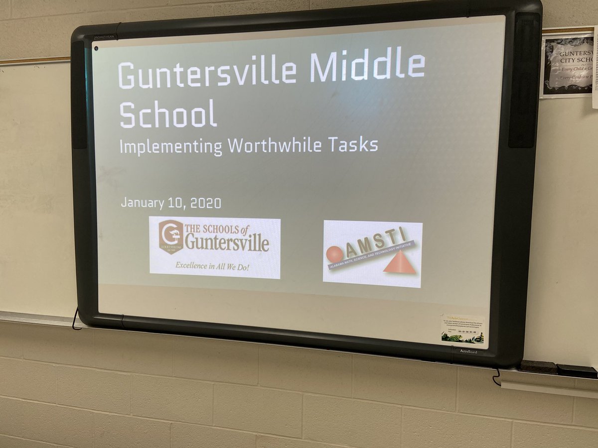 LeshellSmith's tweet photo. Starting the day with an awesome group of Guntersville Math Ts. Effective Teaching Practice 2- Implementing worthwhile tasks! Excited to go in @LThompsonGMS 6th grade classroom! @KWCJohnson @PaigeRaney @CelesteStapler @AMSTI4all @AmstiUAH @ALSDEdotEDU @sledwell https://t.co/uDO112P8E7