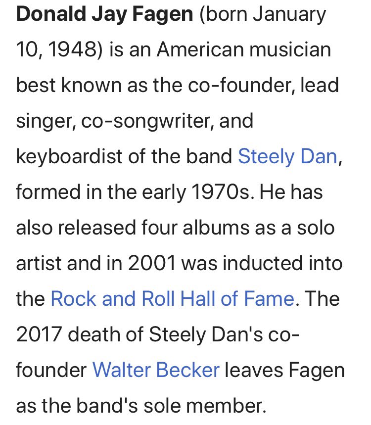   Happy Birthday Donald Fagen 