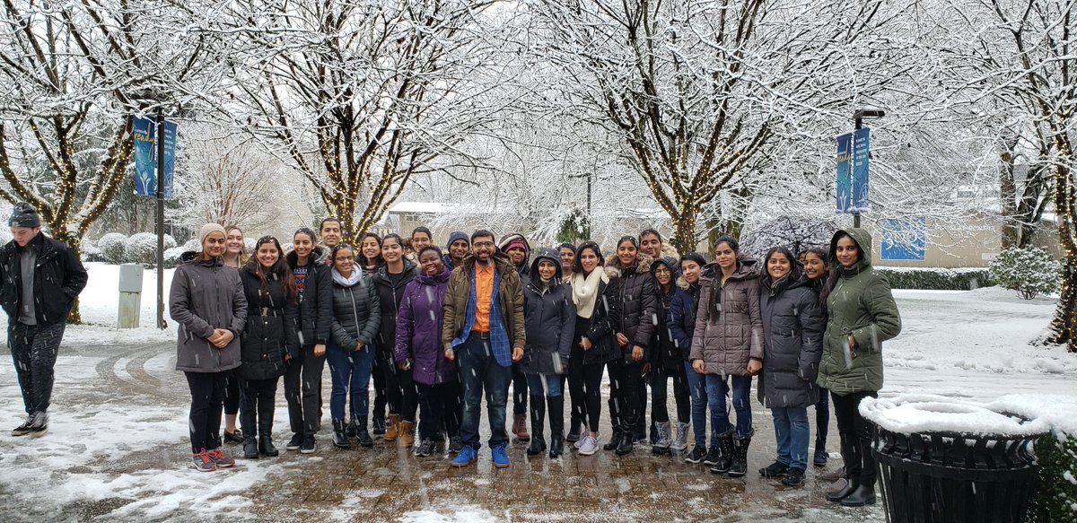 TWUmaLead's tweet photo. Welcome to our new MA LEAD Students-January 2020 Orientation. Braving the snow and a new school year. #leadership #MAEL #MALeadership #TWU #TrinityWesternUniversity https://t.co/knNWVIkU6u