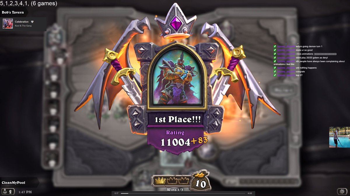 CleanMyPool's tweet image. Let's goooooo 12k around the corner! Someone sit me down please before it's too late #Rank1incoming #hearthstone #battlegrounds #TheBestandNeverLiketheRest