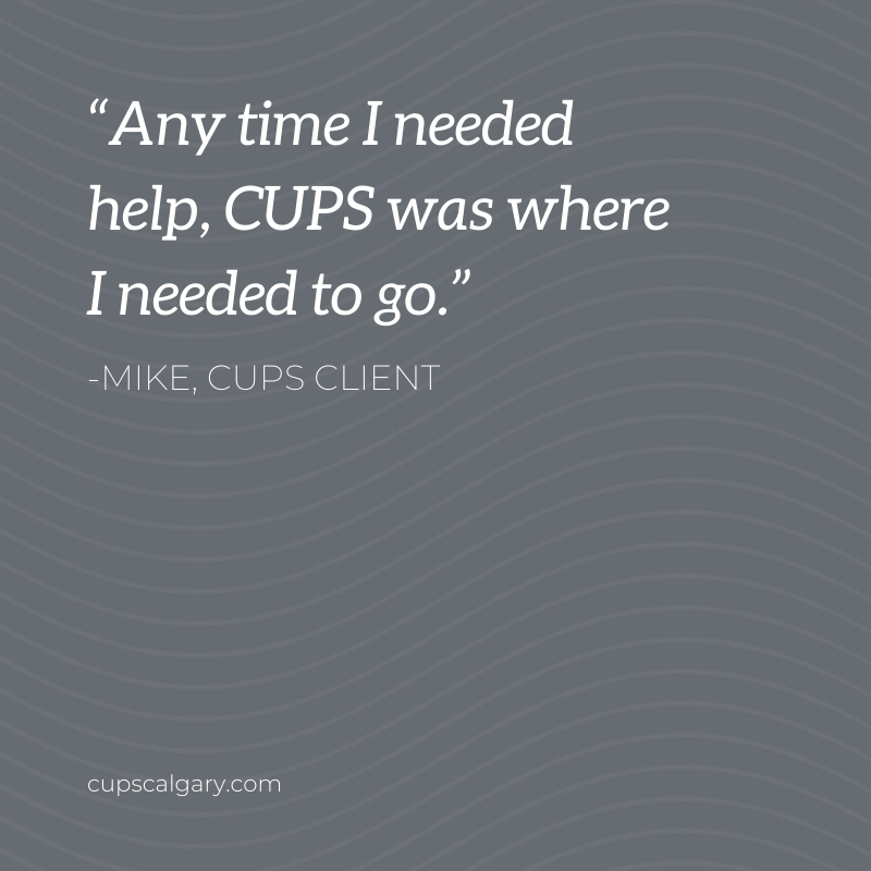 “Any time I needed help, [my case worker] told me where I needed to go,” CUPS Client, Mike. 

Read more about Mike's story here: cupscalgary.com/impact/client-…

#cupscalgary #calgary #yyc #resilience #resilienceforlife #trauma #traumasupport #alberta #brainscience #giveback #realstories