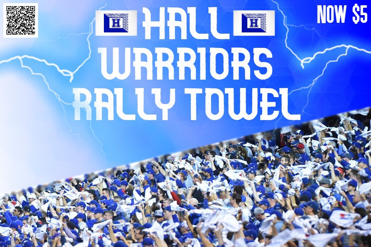 DaileyGrinders's tweet photo. Show Your Warrior Pride at the Next Hall Sporting Event With a Hall Warriors Rally Towel!
TOWELS NOW $5
DM or Scan The QR Code In The Top Left To Purchase https://t.co/wsw8i8pINn