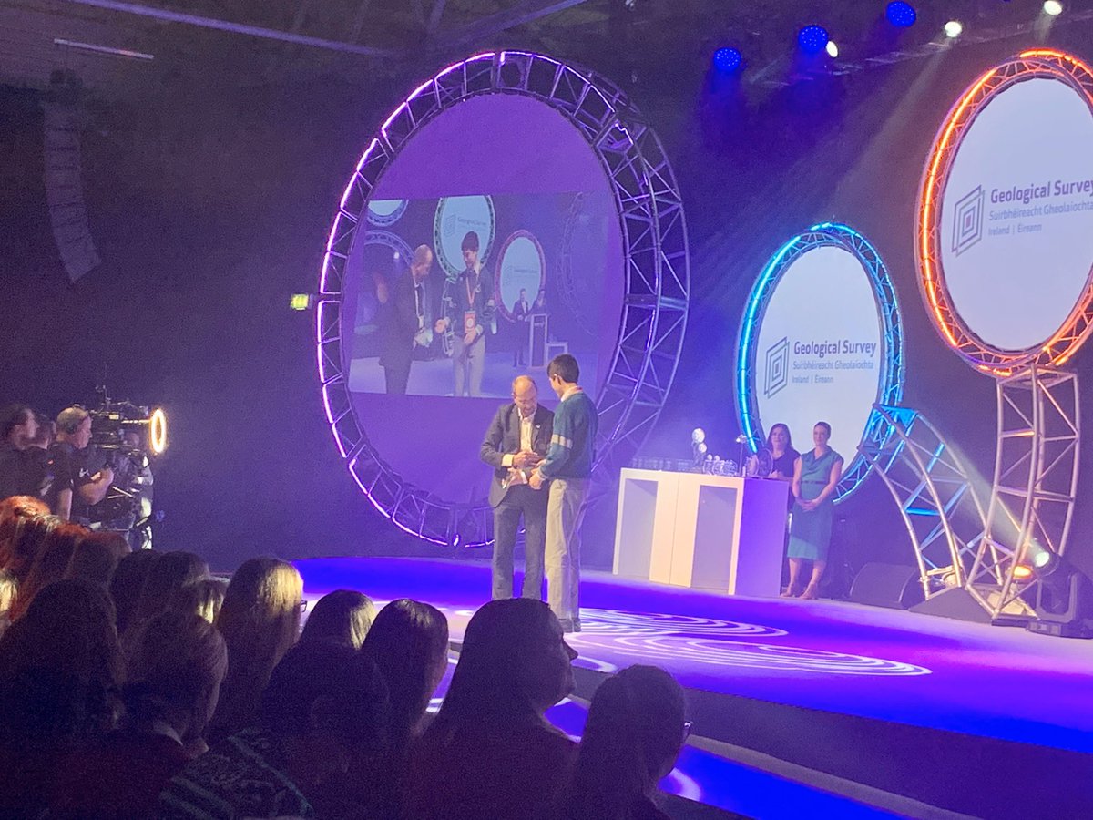 GeolSurvIE's tweet image. Congratulations to the winner of the Geological Survey Ireland @Dept_CCAE prize - Liam Cotter from Coláiste Choilm, @colaistechoilm Cork, for his project “Determining the fastest route between two control points on an orienteering map.”  #Cartography #MappingIreland