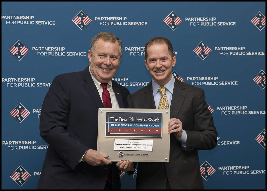 We are honored to be named the Best Place to Work in the Federal Government for the 8th year in a row! Today, NASA Deputy Administrator @jmorhard accepted the award from @RPublicService! #fedBPTW 📷flic.kr/s/aHsmKCLKGQ