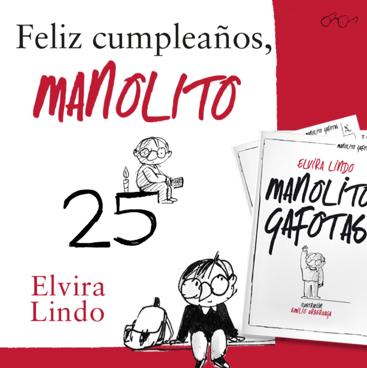 Seix_Barral's tweet photo. ¡Manolito Gafotas está de doble enhorabuena! El personaje creado por @ElviraLindo no sólo acaba de cumplir 25 años, sino que pronto protagonizará una serie de la mano de #ExileContentStudio un estudio en Los Ángeles, México y Miami. #ManolitoGafotas
👉 https://t.co/xqoq0y58JC https://t.co/326wwUwDfH