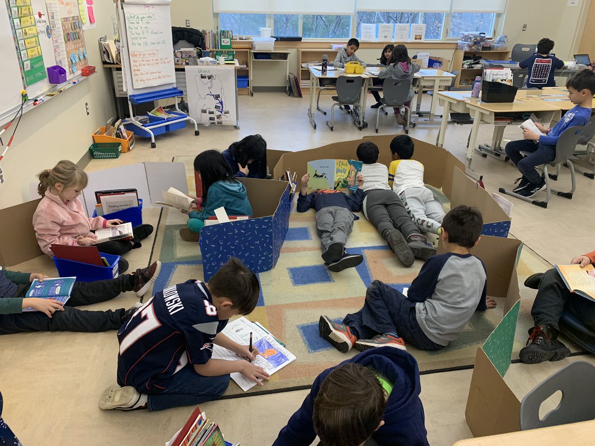 G2 students enjoy reading on a Friday afternoon! #joyinlearning #estabrookschool
