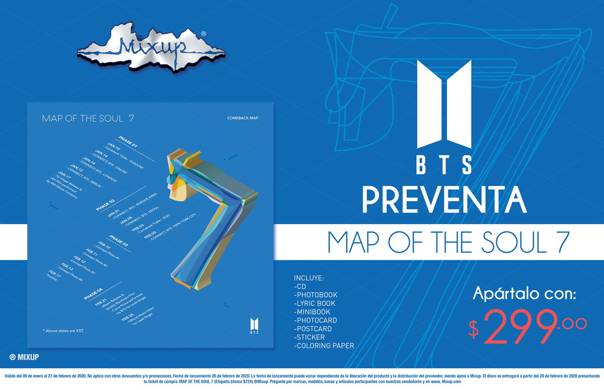 ¡Ya tenemos la preventa #MapOfTheSoul7 de
#BTS! 😱😍
Con entrega a domicilio:
https://t.co/tp8njJm1t4
O ve a tu #Mixup favorito y paga $299.
#BTSIsComing #mixup #ShadowisComing #BTS #ARMYStayTuned #btsc https://t.co/jTLQIUWXWl