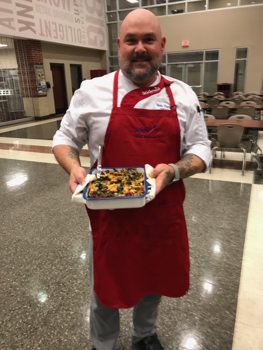 OwassoSchools's tweet photo. Congratulations to our Executive Chef, Ron Harrison, who was named the top chef at Sodexo's Culinary Throwdown last night! Chef Harrison's winning dish was a plant-based Mexican lasagna and Caesar salad, which will be placed on our menus for students &amp; staff to enjoy. #RamPride https://t.co/VtOMTKvT11