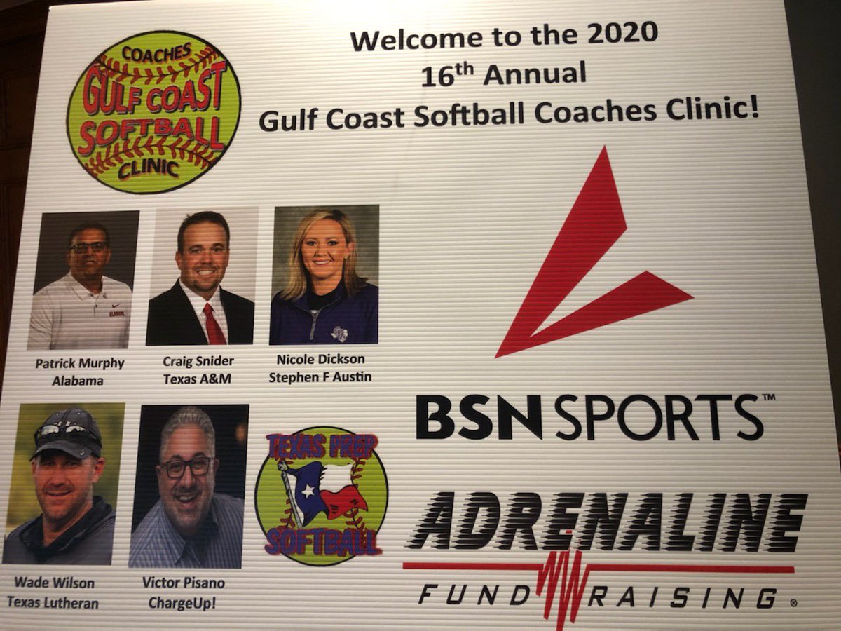 AFSouthTexas's tweet photo. We are at the THSCA Baseball Clinic and the Gulf Coast Softball Coaches Clinic. Come by and see us. https://t.co/yfjfJIkU7x