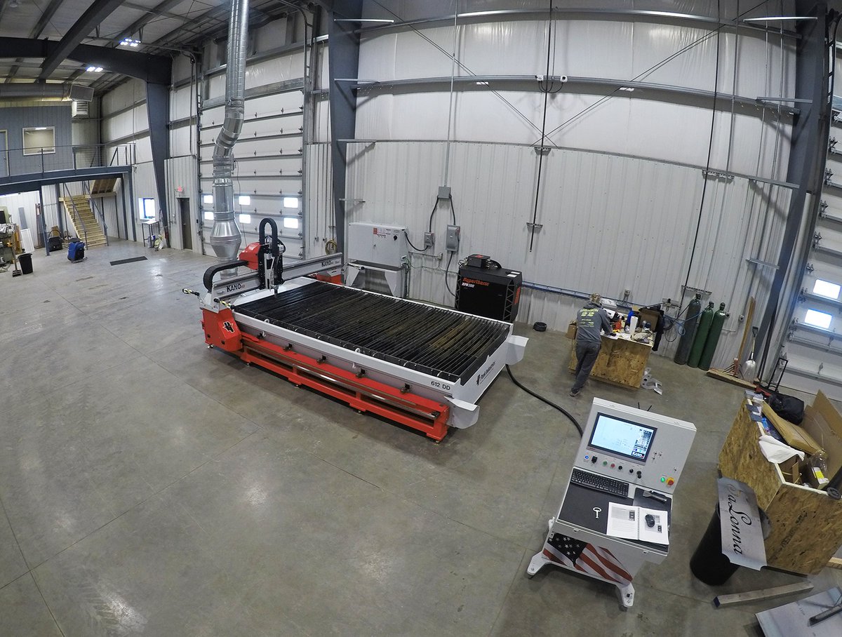 parkindustries's tweet photo. Precision Plasma Cutting, just installed at Clary Lake Service with their new KANO HD &amp; @Hypertherm XPR300. 🇺🇸

#freshinstallfriday | #KANOcncPlasma | #cncplasma https://t.co/QOXHL1HOE6