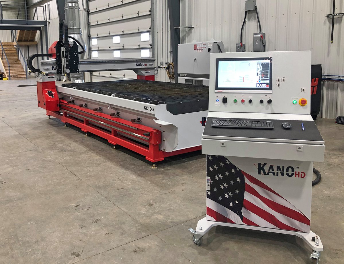 parkindustries's tweet photo. Precision Plasma Cutting, just installed at Clary Lake Service with their new KANO HD &amp; @Hypertherm XPR300. 🇺🇸

#freshinstallfriday | #KANOcncPlasma | #cncplasma https://t.co/QOXHL1HOE6
