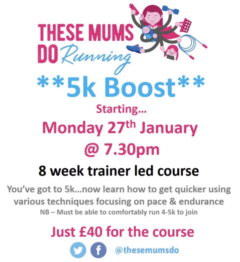 Excited to reveal my brand new class which is going to be led by my run leader Jenna. 

An 8 week course focusing on enhancing &amp; improving your pace, endurance and running confidence after getting to 5k. For just £40

Course starts Monday 27th Jan at 7.30pm based in Sale