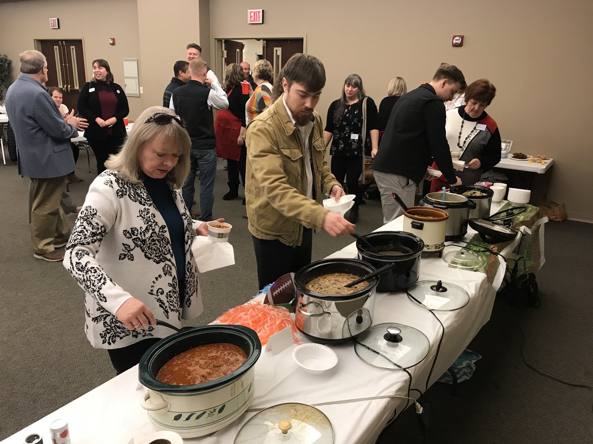 CMATenn's tweet photo. Thank you to everyone who came out to our Souper Bowl today! We had great networking, amazing food and lots of fun welcoming our new board members! #clevelandtn #networking #media https://t.co/EhPfVEeaIL