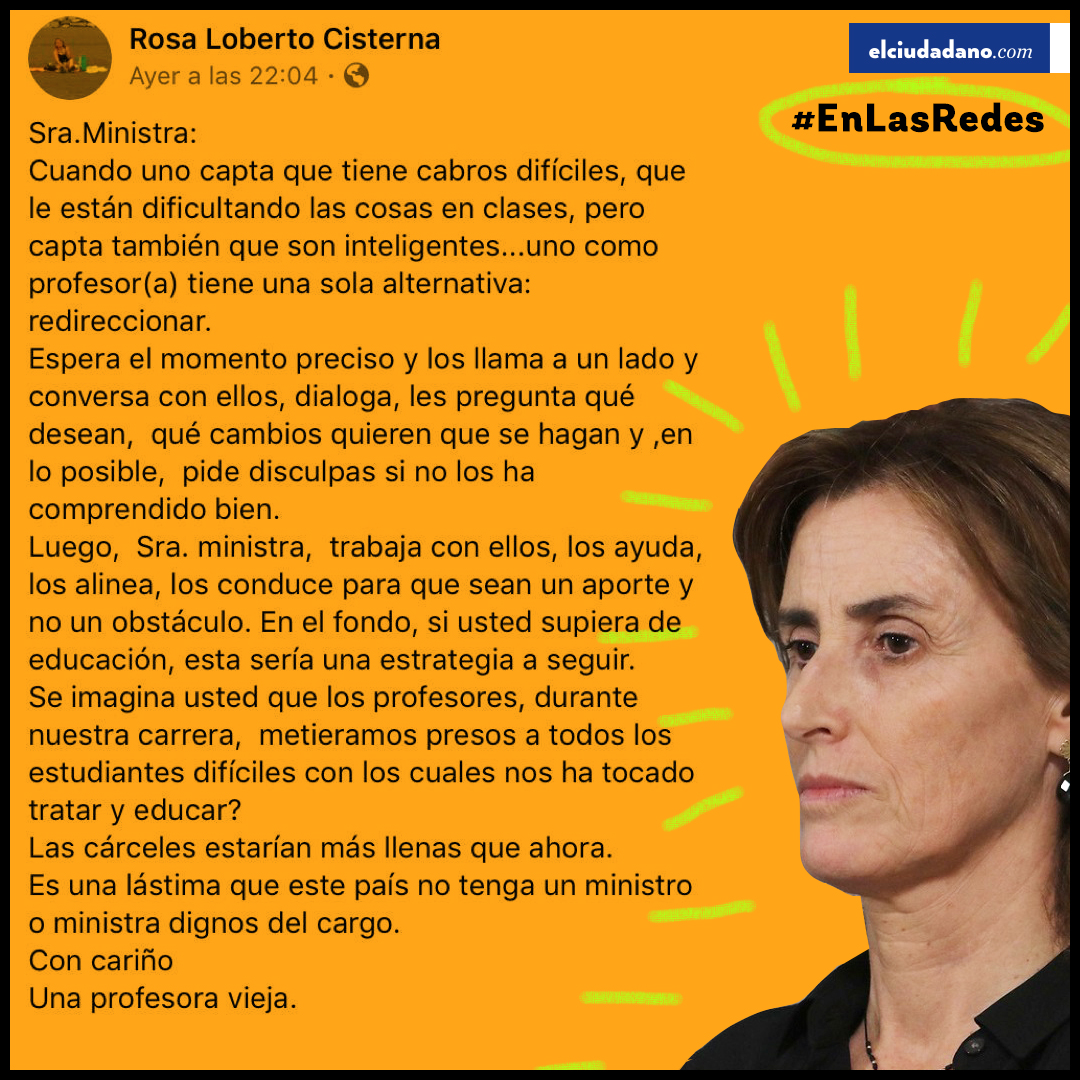El_Ciudadano's tweet photo. Escucha Cubillos!! #MarcelaCubillos #VictorChanfreau #Aces #EnLasRedes #ChileDespertó #ColegioDeProfesores https://t.co/HnuXXhThM3