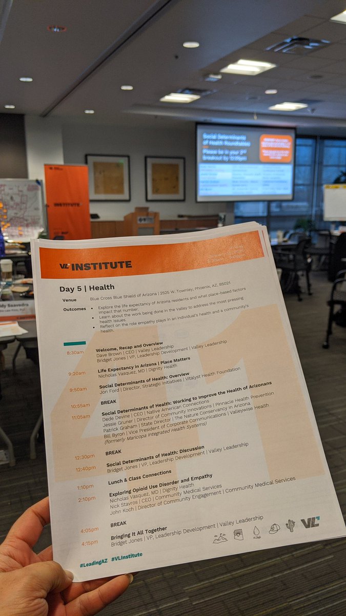 VLeadership's tweet photo. How do place-based factors impact life expectancy? What about the economy? Housing market? Access to healthy foods? What's being done across the Valley to address our most pressing health issues? #VLInstitute explores their own life expectancy in Arizona. https://t.co/p34PCVWOnz