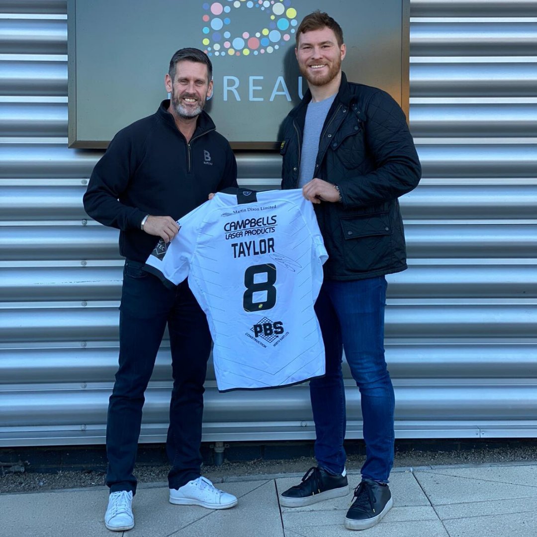 BureauTechnical's tweet photo. A huge thank you to @ScottTagTaylor for popping down today and bringing our Managing Director David Blanchard this signed @hullfcofficial #MatchShirt following our donation to the Rob Burrow Fund @Rob7Burrow #Supportinggreatcauses #givingback https://t.co/7CaO7yr7oN