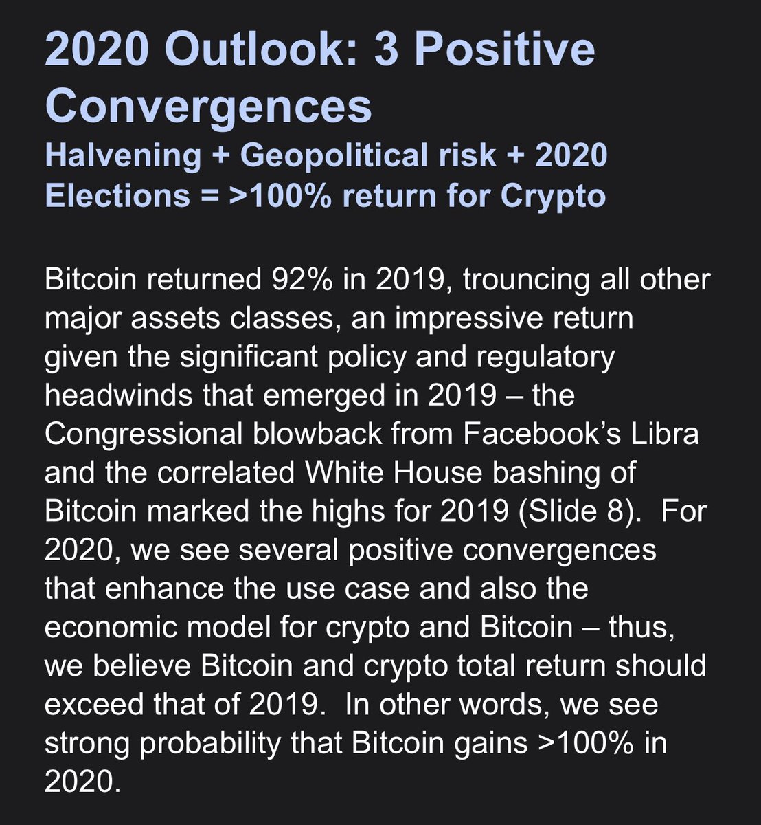 Thomas Lee On Twitter We Published Our 2020 Crypto Outlook And Made The Full Report Available For Our Clients Bottom Line Financial Markets Tend To Discount 1 3 Months And Maybe 6